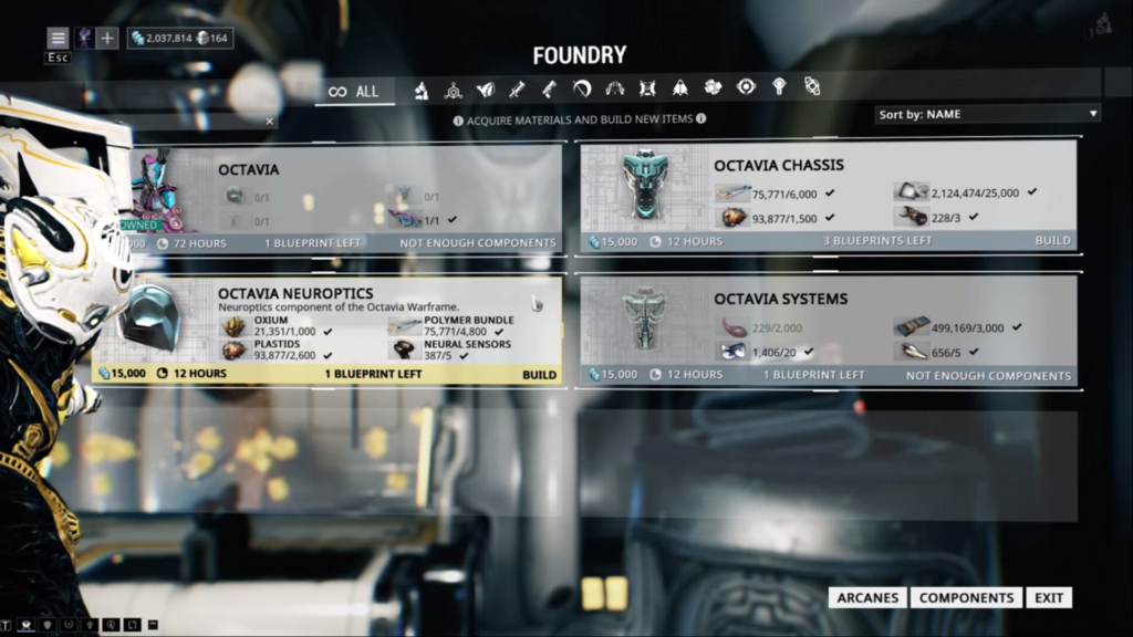 All octavia's parts at once