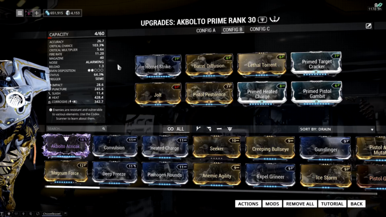 Akbolto Prime Build. Warframe Akbolto Prime 3 Forma Build