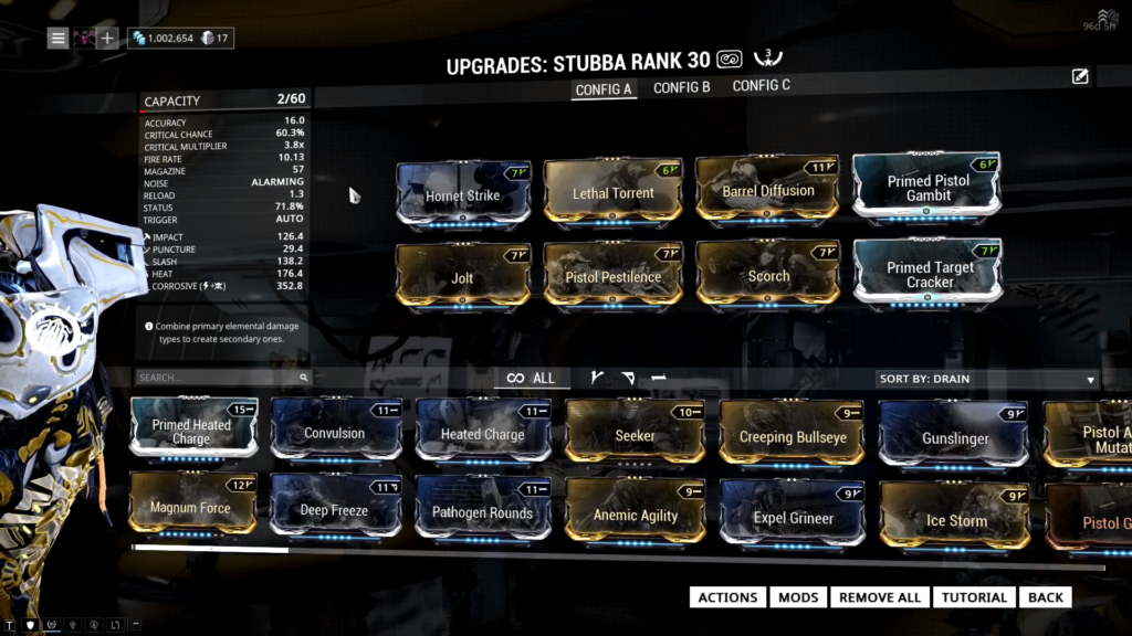 Warframe Stubba Build Stubba Build that I use