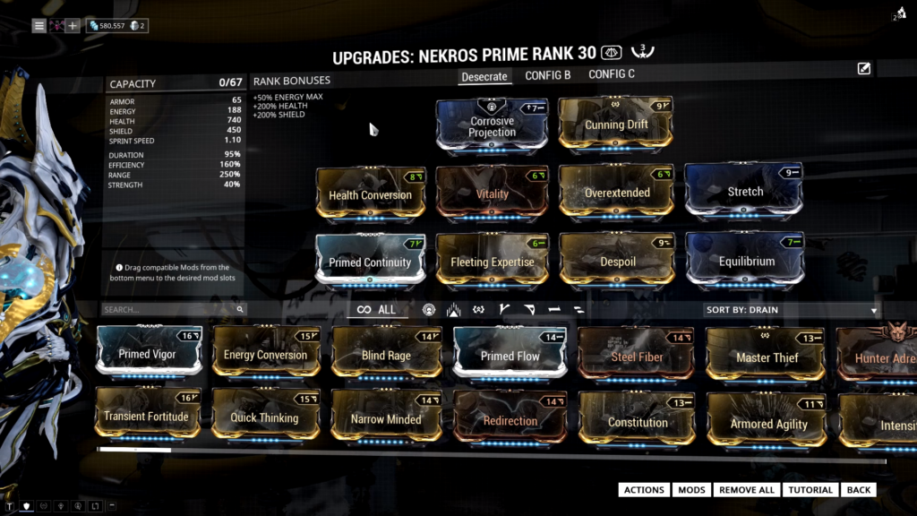 Nekros Prime Guide And Builds 2019 Warframe Games Guide