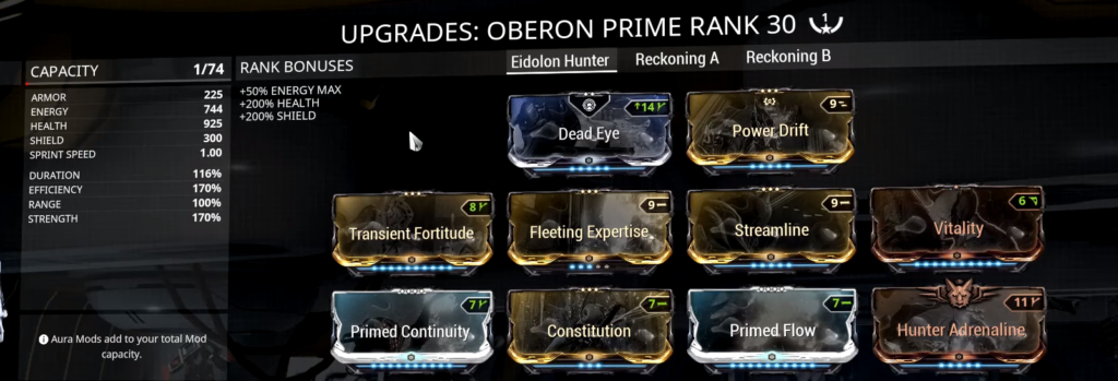 Oberon Eidolon Hunter Build Oberon Hunter Build Oberon Prime Build