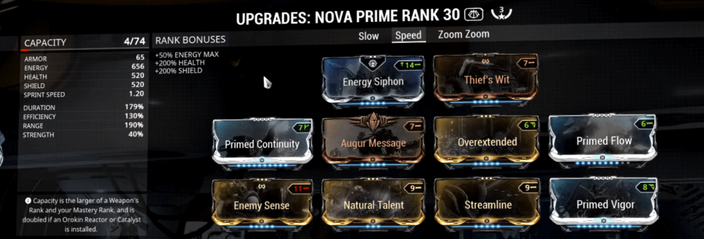 Nova Speed Build Nova Speed Molecular Prime Build Nova Build