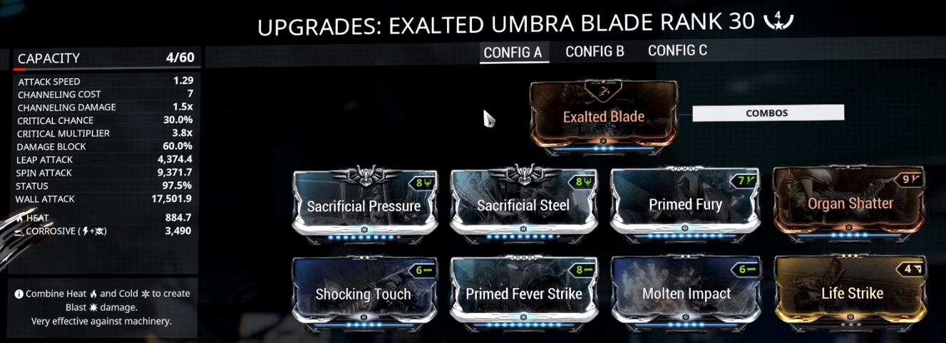 exalted umbra blade stamce