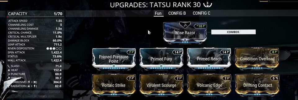 Warframe tatsu deals prime stance