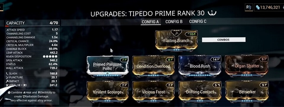 Tipedo Prime Build Warframe Tipedo Prime 1 Forma Build